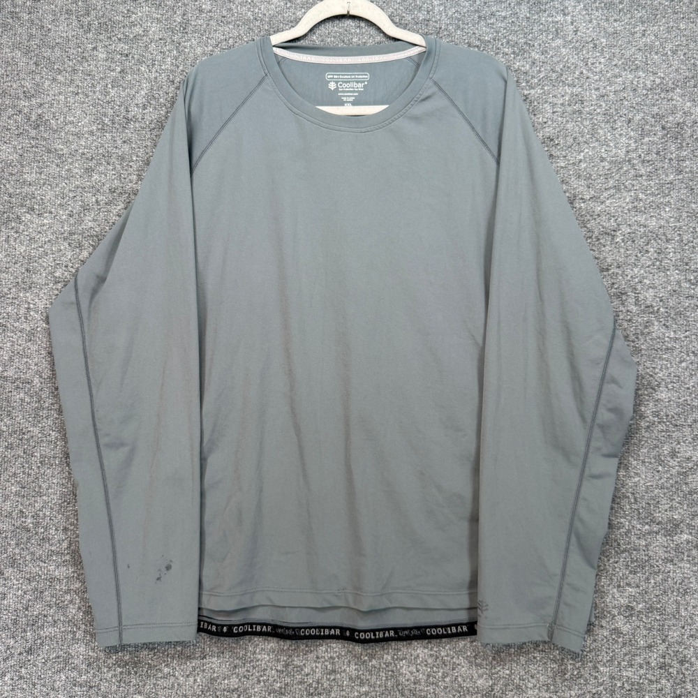Coolibar Shirt Mens XXL Blue UPF 50+ UV Protection Long Sleeve Performance